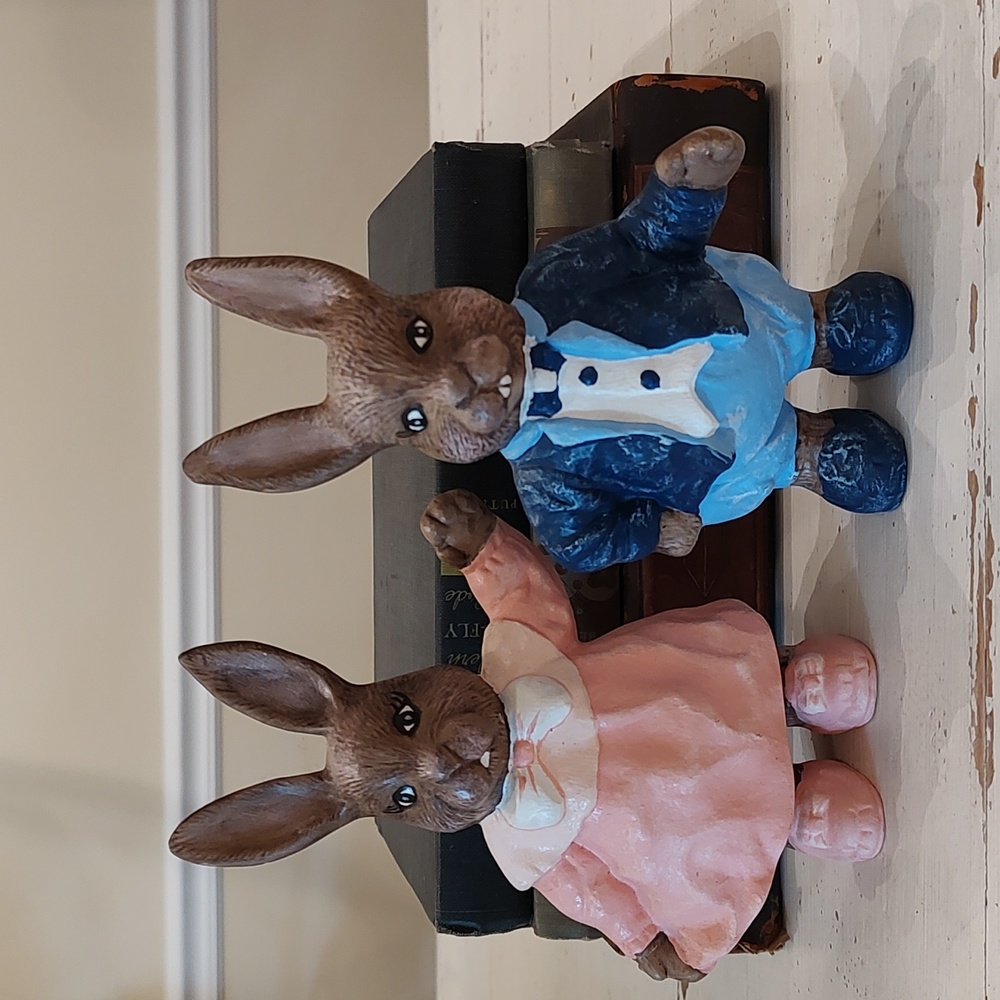 Easter Bunny ceramic figures, rabbits, collection